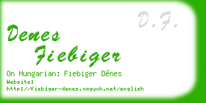 denes fiebiger business card